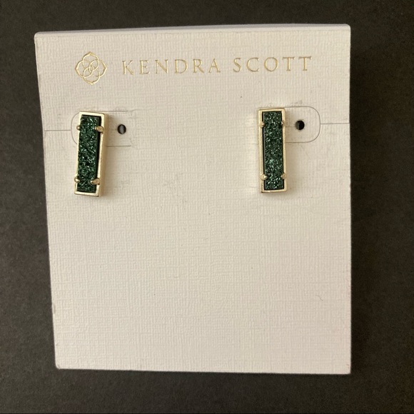 Kendra Scott Jewelry - Kendra Scott Earrings/New/Color Green/Silver-Plated